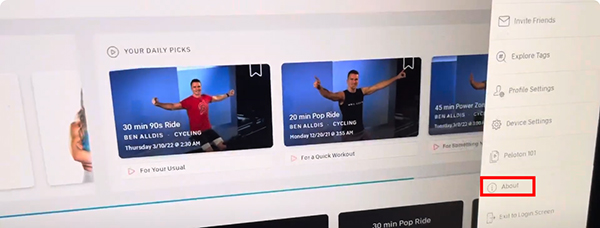 click about on peloton