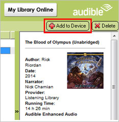 add audible books to sandisk by audible manager