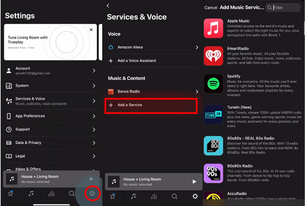 add amazon music to sonos mobile