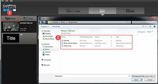 add music to gopro studio