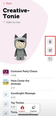 add music to mytonies app