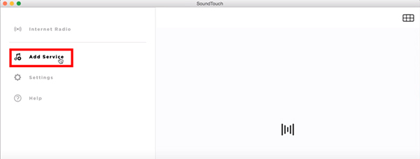 click add service on soundtouch
