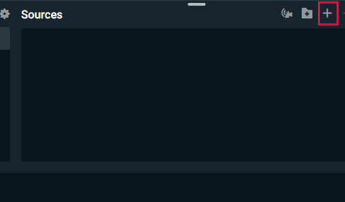 hit on plus icon on the sources section
