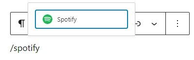 add spotify block in wordpress