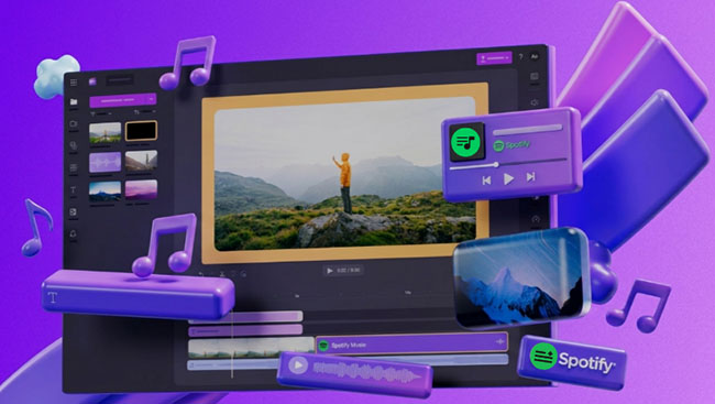 add spotify music to clipchamp