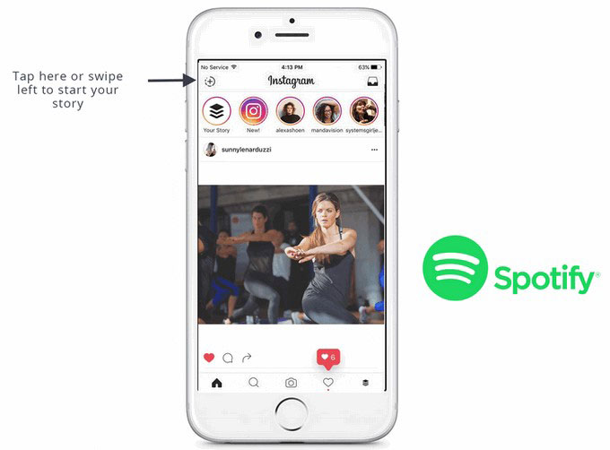 add spotify to instagram