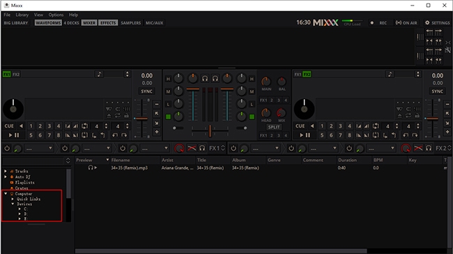 add apple music tracks to mixxx from computer
