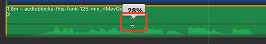 adjust spotify music volume in imovie