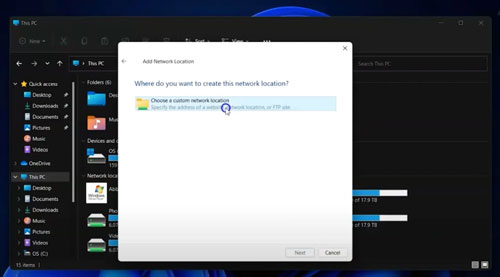 customize network location on ak