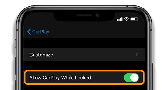 allow carplay while locked