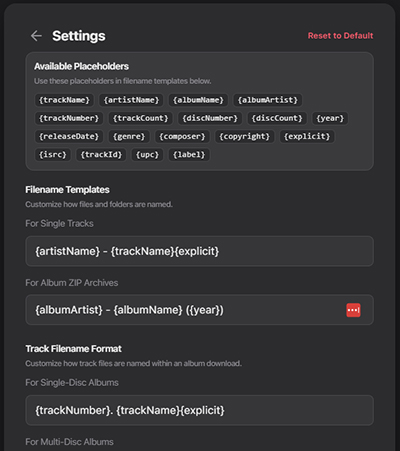 customize apple music download in am dl