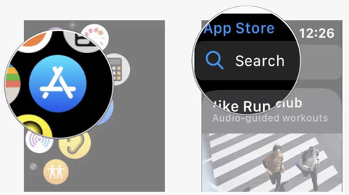 search amazon music app on apple watch app store