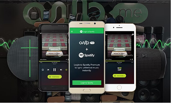 play spotify songs on multiple devices via ampme