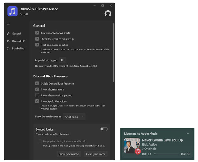 amwin rp apple music scrobbler for windows