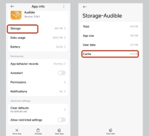 clear cache on android