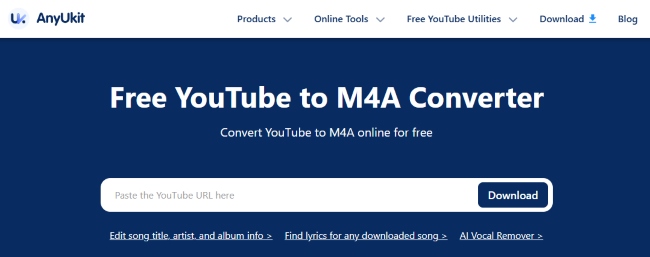 anyukit youutbe to m4a converter