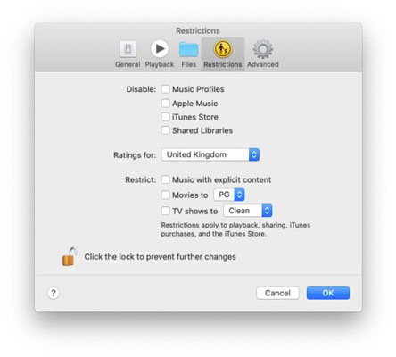 turn explicit off on apple music app on mac