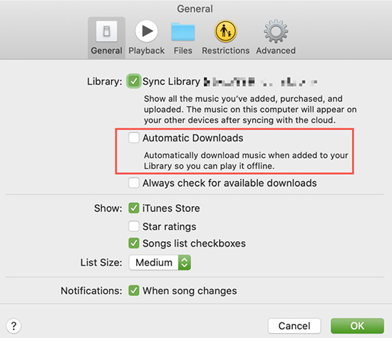 apple music automatical downloads for offline listening