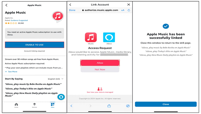 connect apple music to alexa