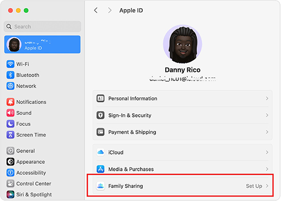 share apple music family plan on mac