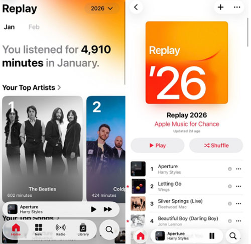 apple music monthly replay