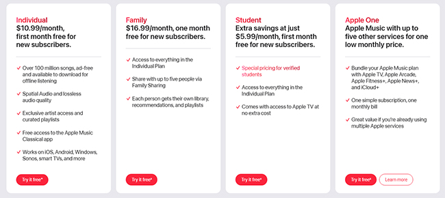 apple music pricing