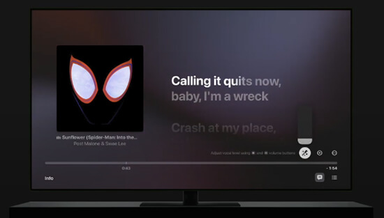 apple music sing on apple tv