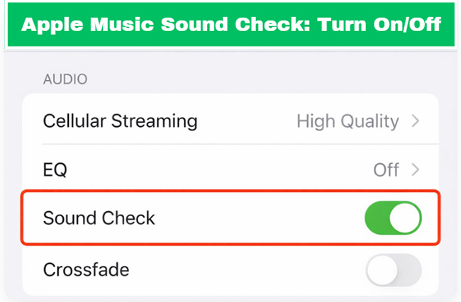 apple music sound check