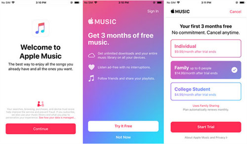 subscribe to apple music family plan on iphone