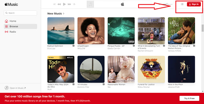 apple music web player login