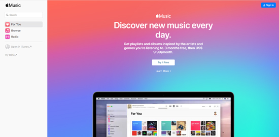 use apple music web player on xbox