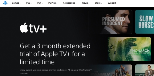 apple tv free trial on ps5