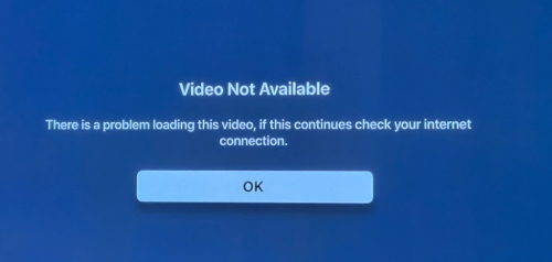 apple tv video not available