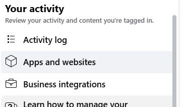 apps and websites on facebook
