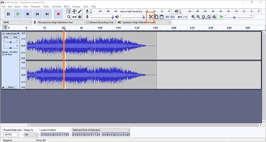 audacity trim soundcloud songs