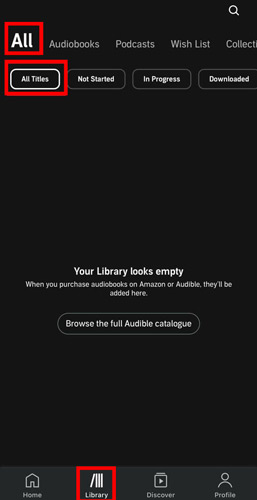 audible all titles mobile