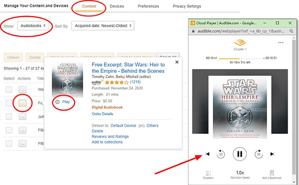 audible cloud player on amazon