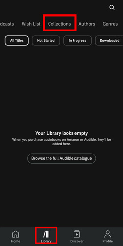 audible collections mobile