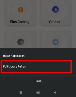 audible full library refresh android