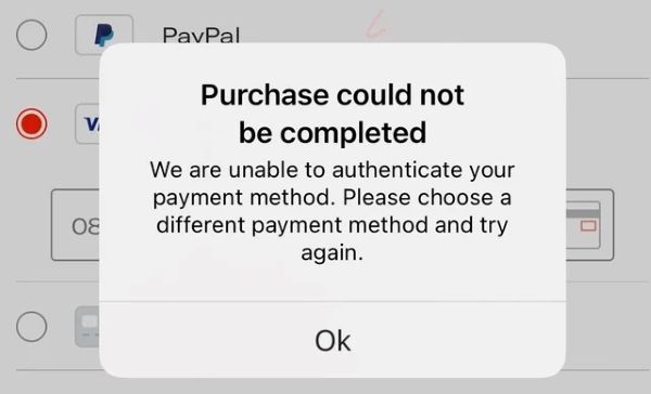 audible purchase error