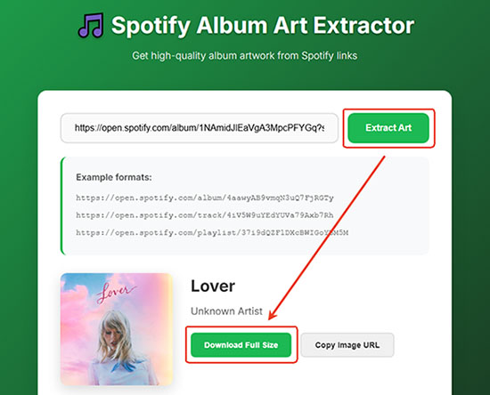ayellynx spotify album art extractor