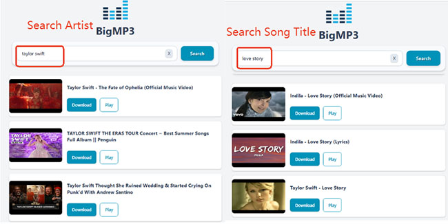 bigmp3 search music