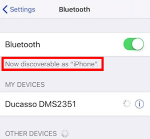 bluetooth make device discoverable