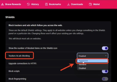 brave browser to block ads on youtube music