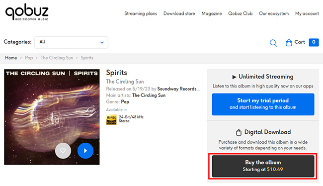 buy qobuz album