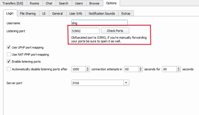 check soulseek ports