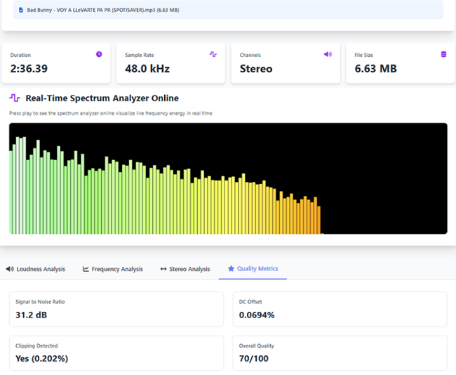 check spotisaver audio quality