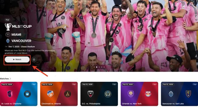 choose mls apple tv