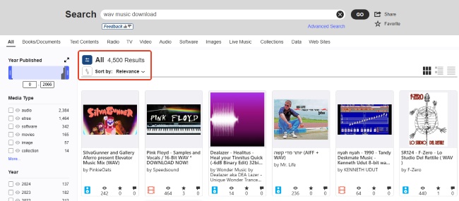 choose wav music download archive