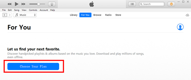 choose your apple music plan on itunes